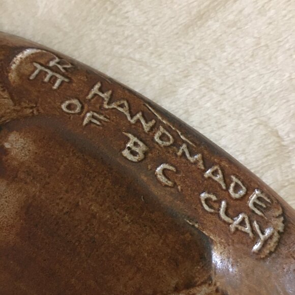 Vintage 70s Canadian Artist Ruth Meechan Handmade Haida Frog Trinket Dish - Picture 8 of 11